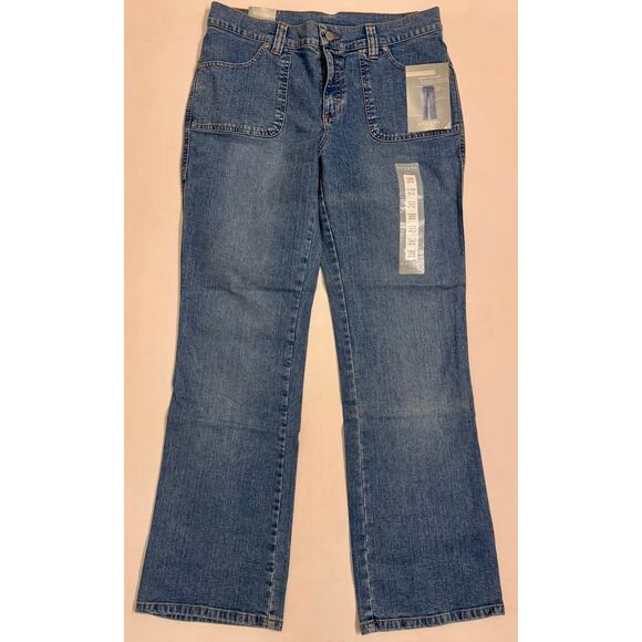 NWT Y2K Sonoma Boot Cut Stretch Jeans Women's Size 12 Average Med Wash Low Rise - Picture 1 of 5